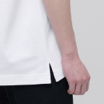 Slit Neck Piqué Polo Shirt [White]