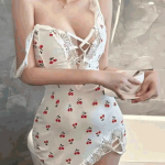 Cherry Eyelet Lace Slip Dress