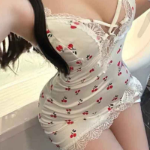 Cherry Eyelet Lace Slip Dress