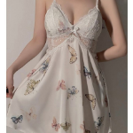 Butterfly Lace Strap Slip Dress