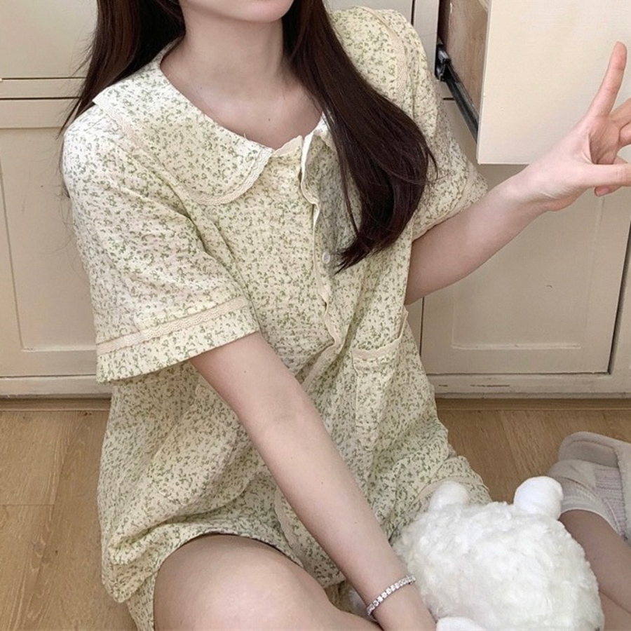 Happy Floral Pajama Set
