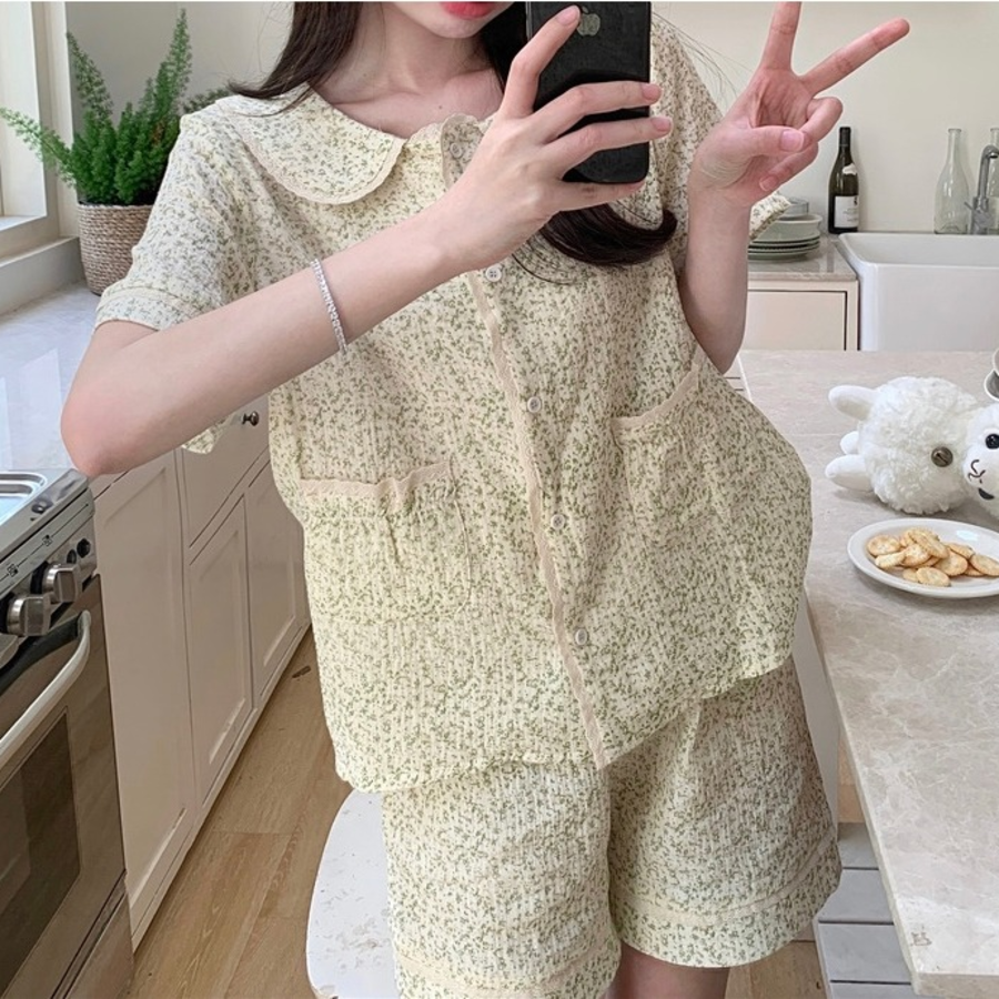 Happy Floral Pajama Set