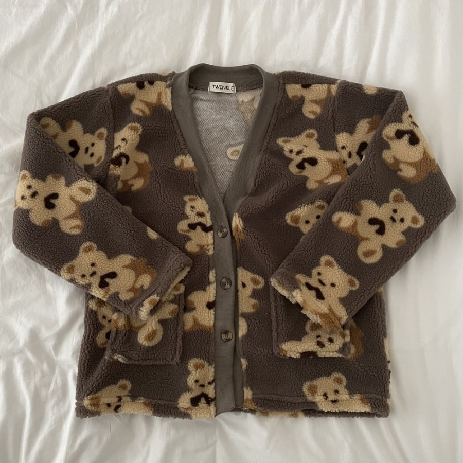 Yubu V-Neck Pocket Fleece Pajama Set