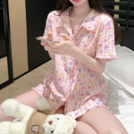 Jellybear Check Frill Pajama Set