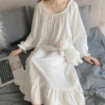 Women's Long Sleeve Beautiful Nightdress – пижамное платье