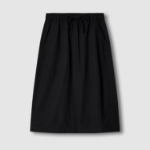 JAJU Seersucker Midi Skirt (Black)  — лёгкость и комфорт в каждой складке