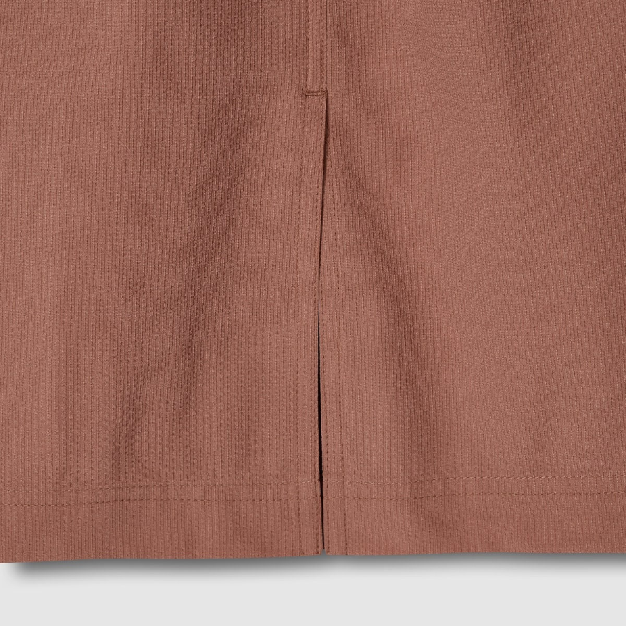 JAJU Seersucker Midi Skirt (Brick) — свежесть и стиль для тёплых дней