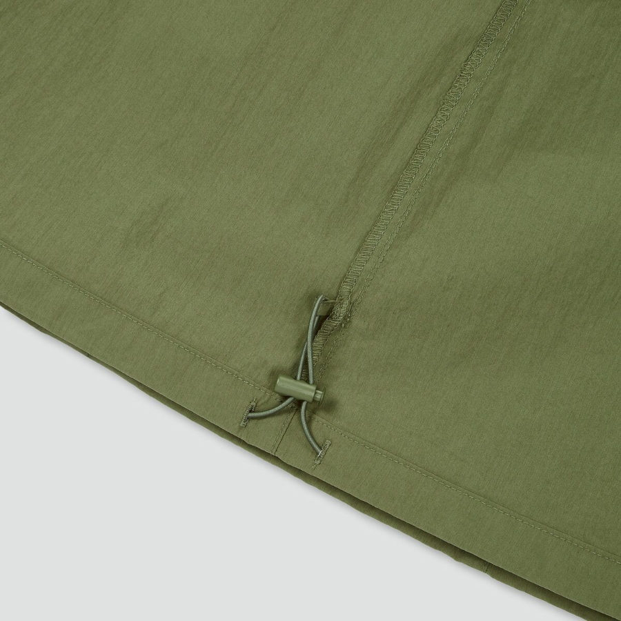 JAJU Seersucker Midi Skirt (Khaki) — лёгкость природы в городском ритме