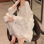 Long Sleeve Homewear Dress