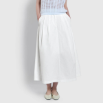 JAJU Full Seersucker Skirt (White) — лёгкость и свежесть в классическом исполнении