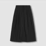 JAJU Full Seersucker Skirt (Black) — элегантность и комфорт в классическом черном