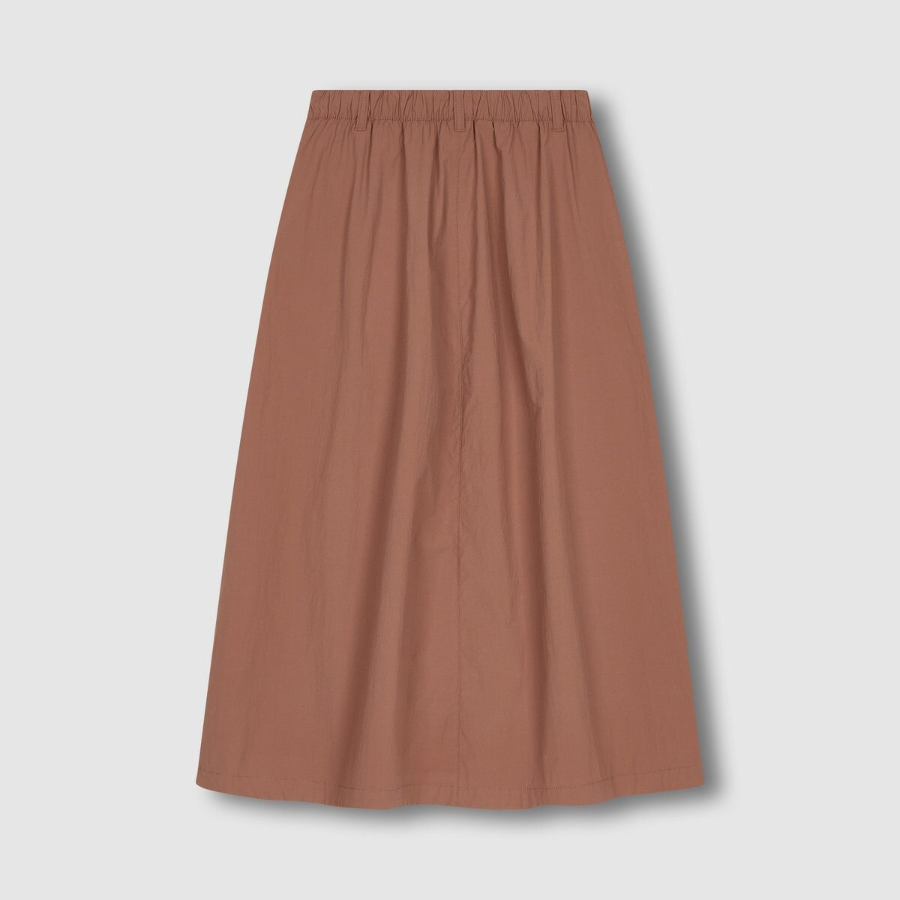 JAJU Full Seersucker Skirt (Brick) — тёплый оттенок и лёгкость в каждом движении