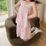 Laby Dot Lace Homewear Pajama Set