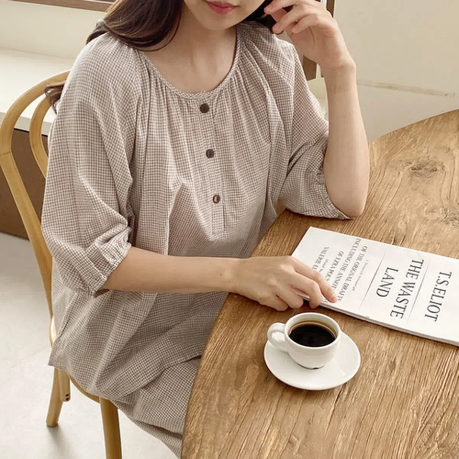 Luna 2-Piece Cotton 3/4 Sleeve Pajama