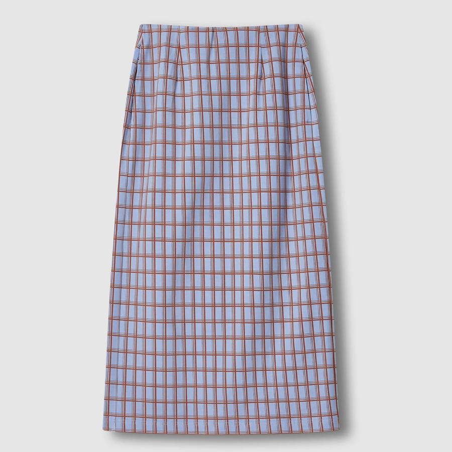 JAJU Check Skirt (Dark Blue) — классика в клетку с современным акцентом