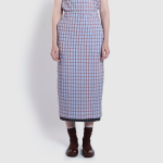 JAJU Check Skirt (Dark Blue) — классика в клетку с современным акцентом