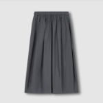 JAJU Seersucker Balloon Skirt (Charcoal) — объёмный силуэт и комфорт в каждый день