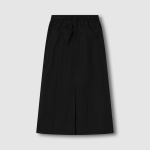 JAJU Seersucker H-line Skirt (Black) — лаконичность и структура для повседневной элегантности