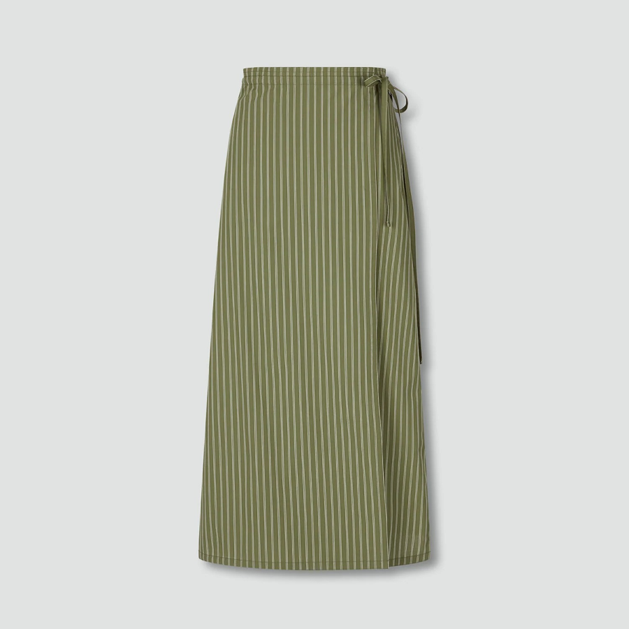 JAJU Light Cotton Wrap Skirt (Light Khaki) — естественность форм и комфорт в движении