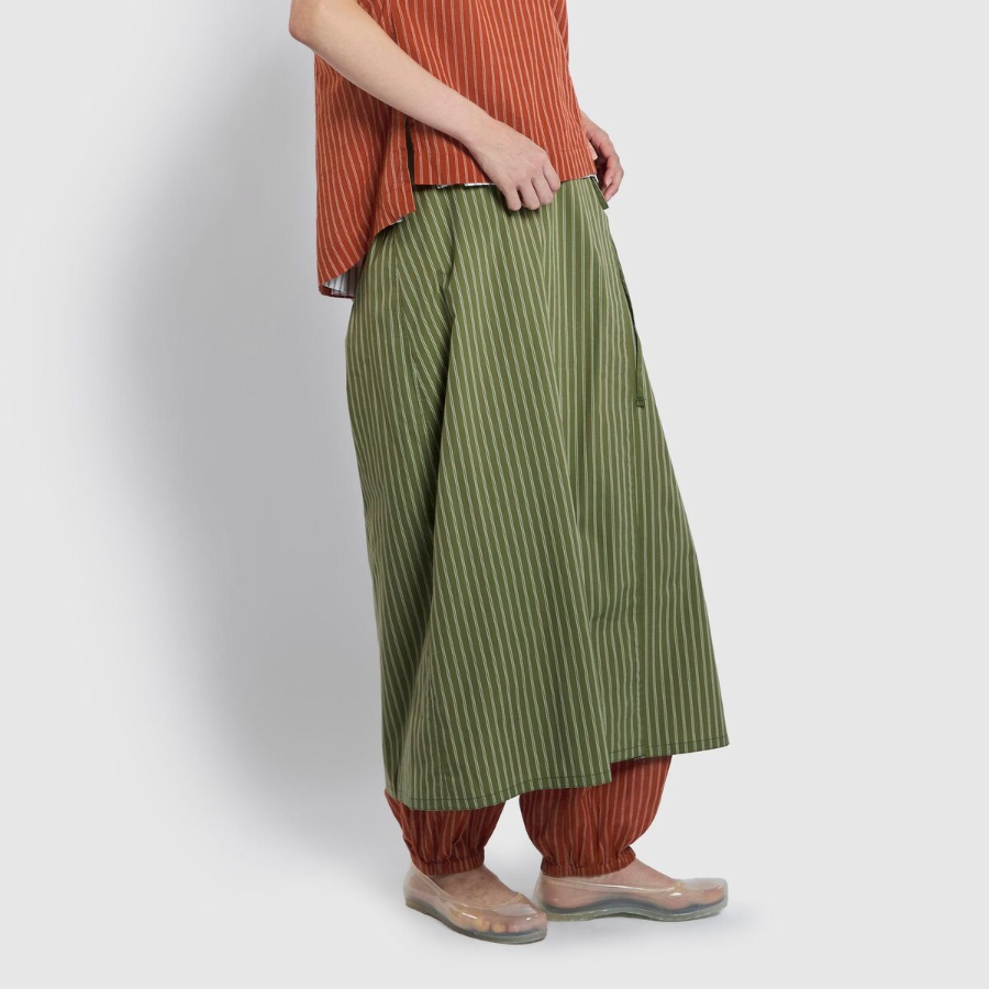 JAJU Light Cotton Wrap Skirt (Light Khaki) — естественность форм и комфорт в движении