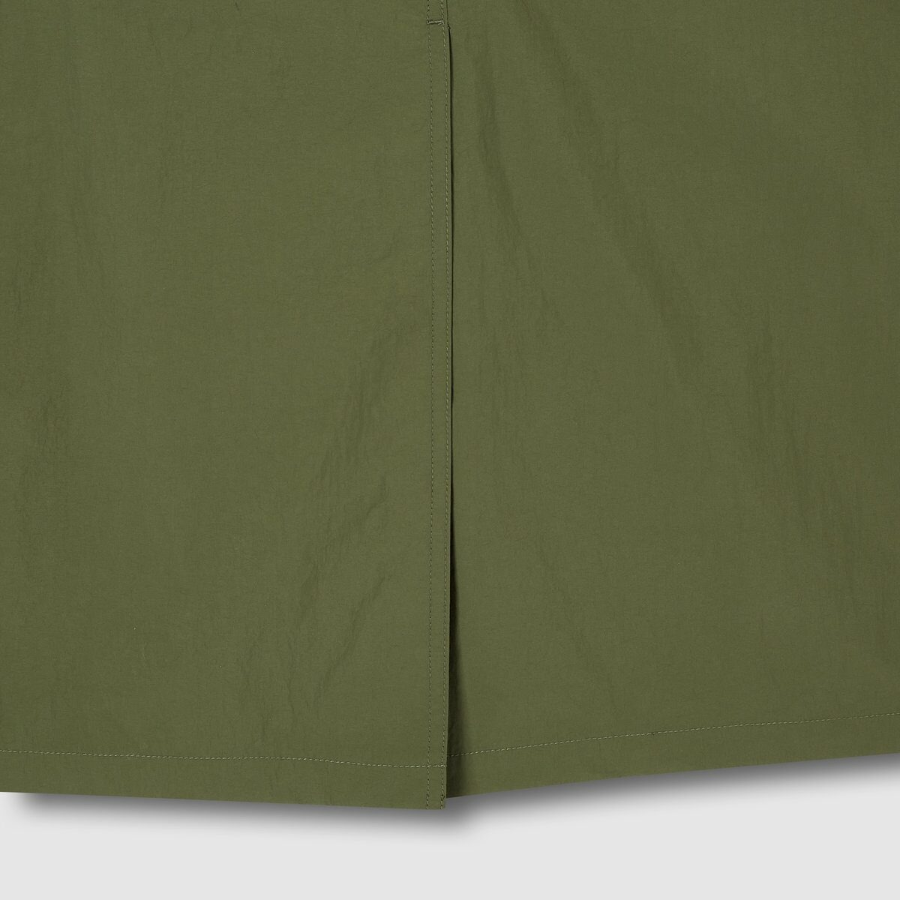 JAJU Seersucker H-line Skirt (Khaki) — структура и сдержанный стиль на каждый день