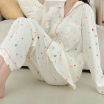 Moon & Star Shirt Collar Pajama Set