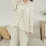 Moon & Star Shirt Collar Pajama Set