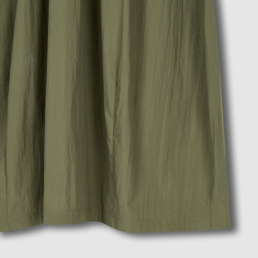JAJU Seersucker Balloon Skirt (Khaki) — объём и комфорт в современной интерпретации