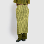 JAJU Check Skirt (Dark Yellow) — яркий акцент с классическим узором