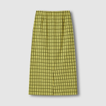 JAJU Check Skirt (Dark Yellow) — яркий акцент с классическим узором