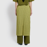 JAJU Check Skirt (Dark Yellow) — яркий акцент с классическим узором