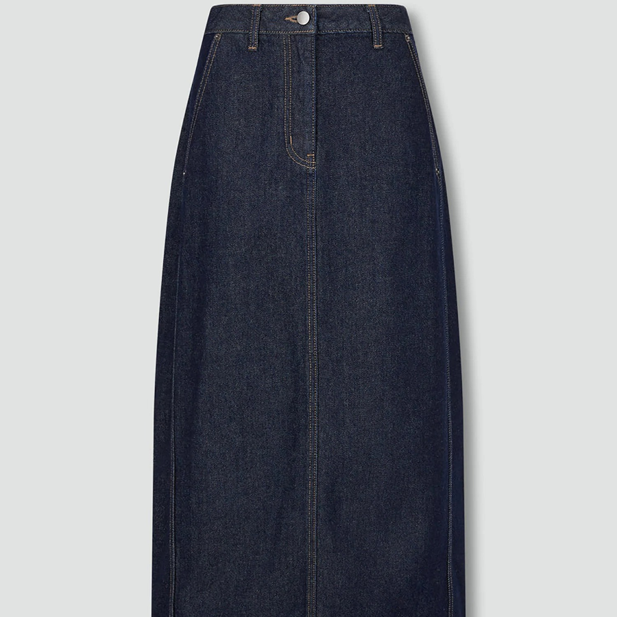 JAJU Denim Skirt (Navy) — универсальный деним в повседневном формате