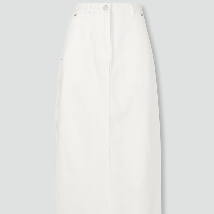 JAJU Denim Skirt (Ivory) — светлая альтернатива классическому дениму