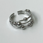 Серебряное открытое кольцо с плетёным узором