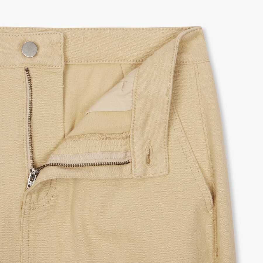 JAJU H-Line Slit Skirt (Beige) — элегантный минимализм на каждый день