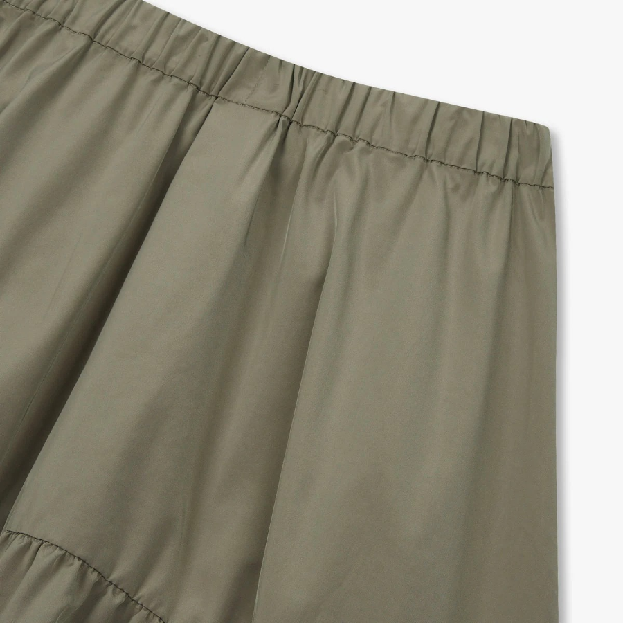 JAJU Shirring Skirt (Khaki) — лёгкость формы и свобода движения