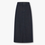 JAJU H-Line Slit Skirt (Navy) — классическая строгость в современном исполнении