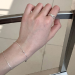 Серебряное открытое кольцо с узлом