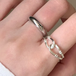 Серебряное базовое открытое кольцо