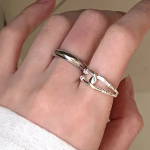 Серебряное базовое открытое кольцо