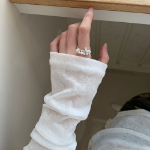 Серебряное открытое кольцо с подвижным акцентом