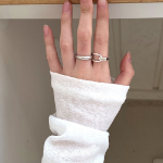 Серебряное открытое кольцо с массивным дизайном