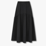 JAJU Shirring Skirt (Black) — женственность и комфорт в одном силуэте