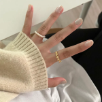 Серебряное открытое кольцо с цветочным кубическим акцентом