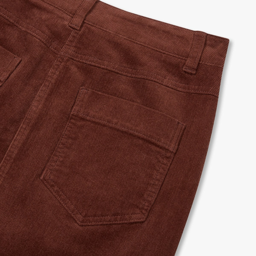 JAJU Corduroy Skirt (Brown) — тепло и текстура для осенне-зимнего гардероба