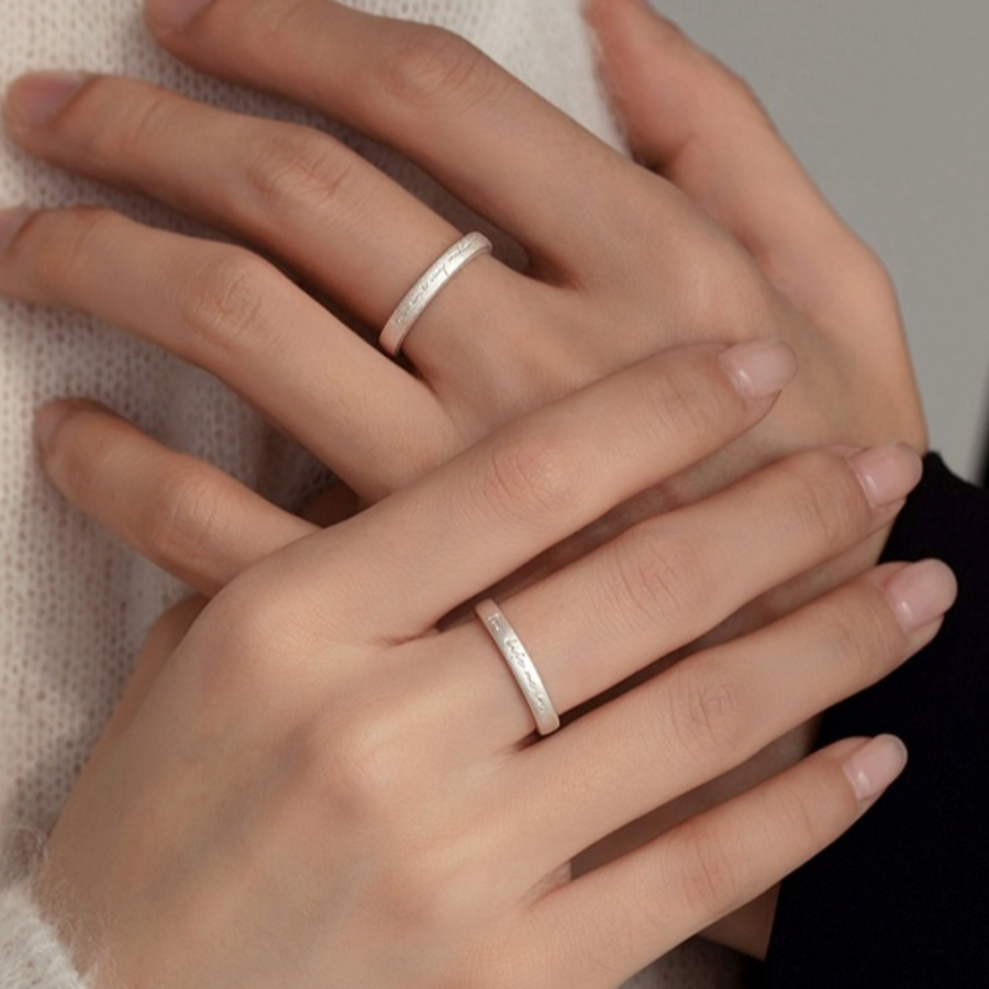 Серебряное открытое кольцо с надписью «Love Letter»