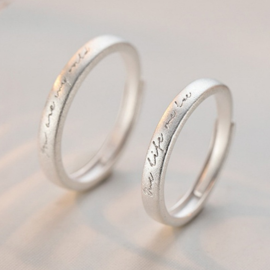 Серебряное открытое кольцо с надписью «Love Letter»