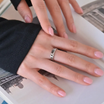 Серебряное кольцо-цепочка с объёмными звеньями