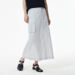 JAJU Crinkle Cargo Skirt (Grey) — практичность и динамика в городском стиле