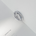 Стальное кольцо с объёмной волнистой формой